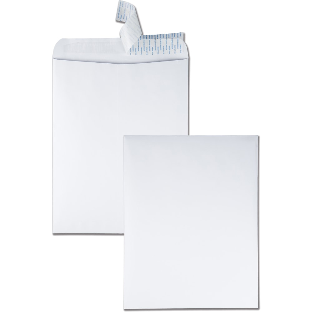 Quality Park Redi-Strip Catalog Envelopes With Redi-Strip Closure, #15-1/2, 12in x 15-1/2in, White, Box Of 100 Envelopes MPN:44082