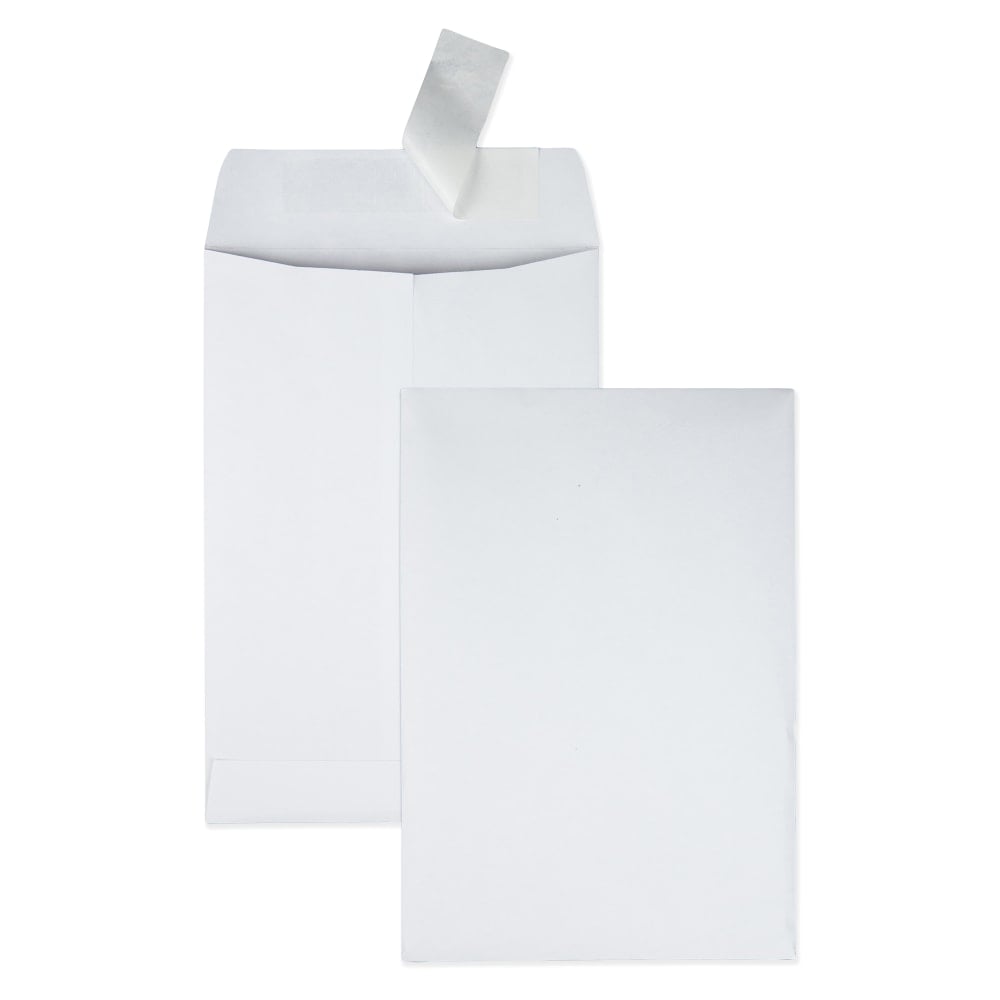 Quality Park Redi-Strip Catalog Envelopes, 6 1/2in x 9 1/2in, Self-Adhesive, White, Box Of 100 MPN:44334