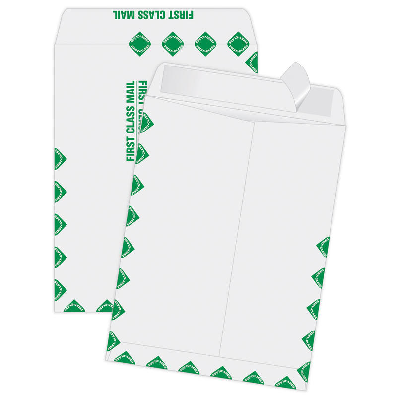 Quality Park Redi-Strip Catalog Envelopes, First Class, 9in x 12in, Self-Adhesive, White, Box Of 100 MPN:44534