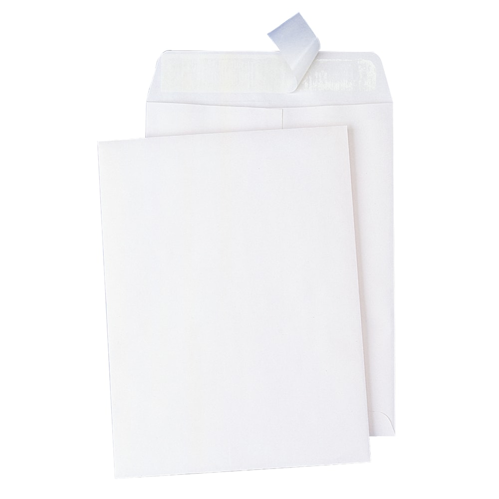 Quality Park Redi-Strip Catalog Envelopes, 11 1/2in x 14 1/2in, Self-Adhesive, White, Box Of 100 MPN:44834