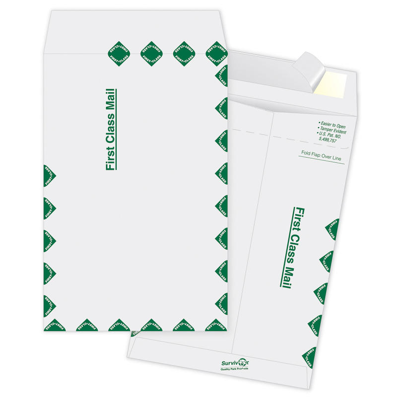 Quality Park Tyvek Envelopes, First Class, 6in x 9in, White, Box Of 100 MPN:R1330