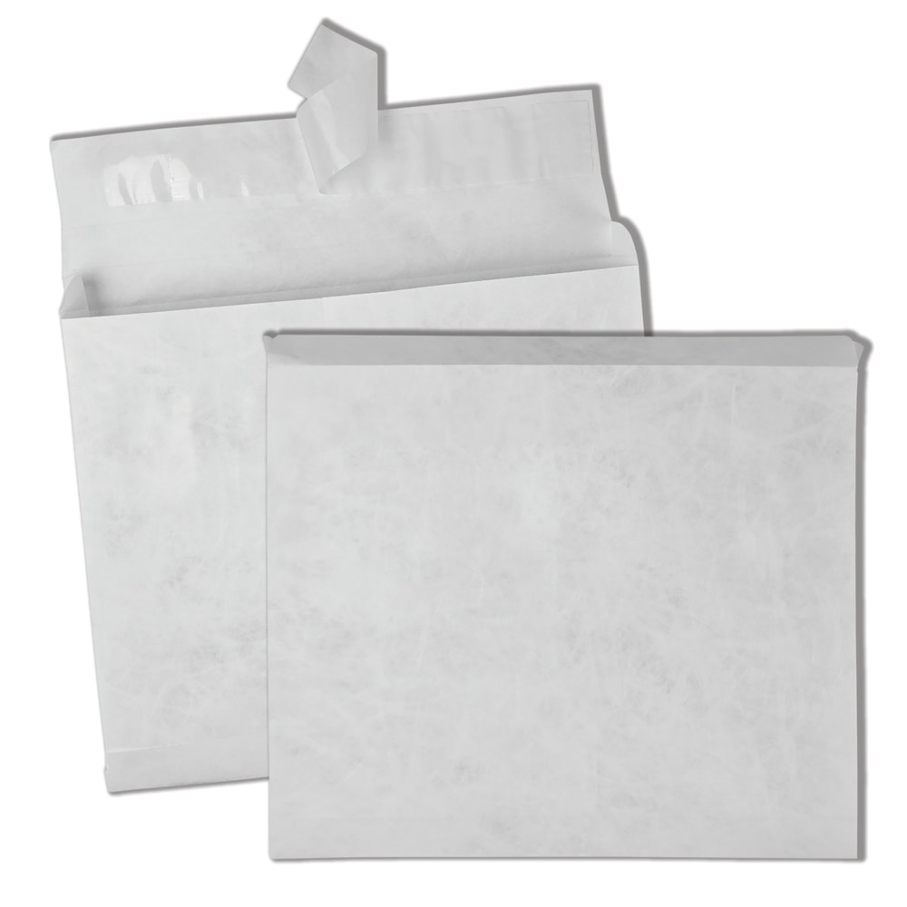Quality Park Tyvek Expansion Envelopes, 10in x 13in x 2in, 18 Lb, White, Carton Of 100 MPN:R4430