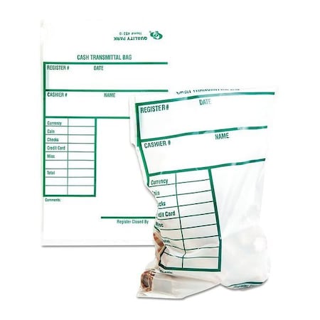 Cash Transmittal Bag, Clear, PK100 MPN:45220