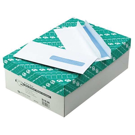 Business Envelope, White, Paper, PK500 MPN:QUA21438