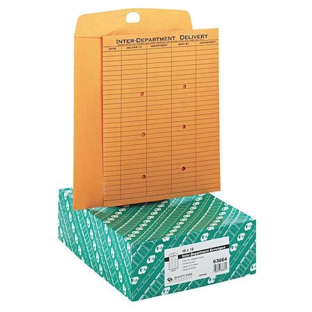 Interoffice Envelope, Lt.Brwn, Kraft, PK100 MPN:QUA63664