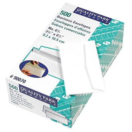 Business Envelope, White, Paper, PK500 MPN:QUA90070