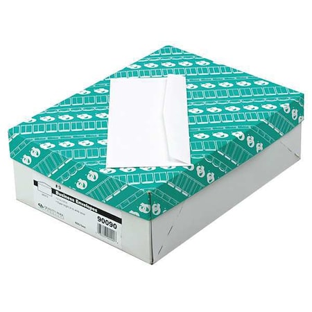 Business Envelope, White, Paper, PK500 MPN:QUA90090