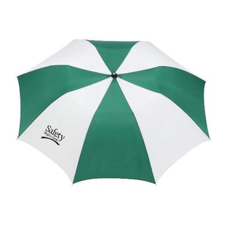 42 in Umbrella W/ Sleeve Cover and Wrist Strap, Green/White Polyester Canopy, Auto Open MPN:9WTC10