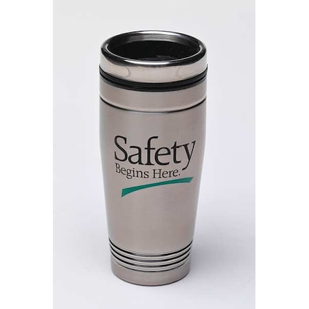 Travel Mug, Safety Begins Here, 18 oz. MPN:3771