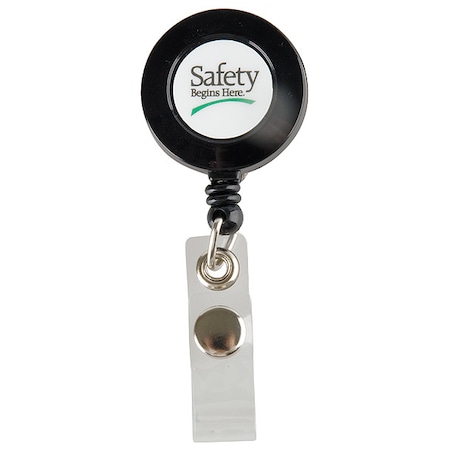 Badge Holder, Safety Begins Here, PK10 MPN:21GBHSH