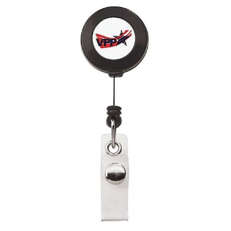 Badge Hldr, Retract, Belt Clip, Blue, PK50 MPN:VBR36