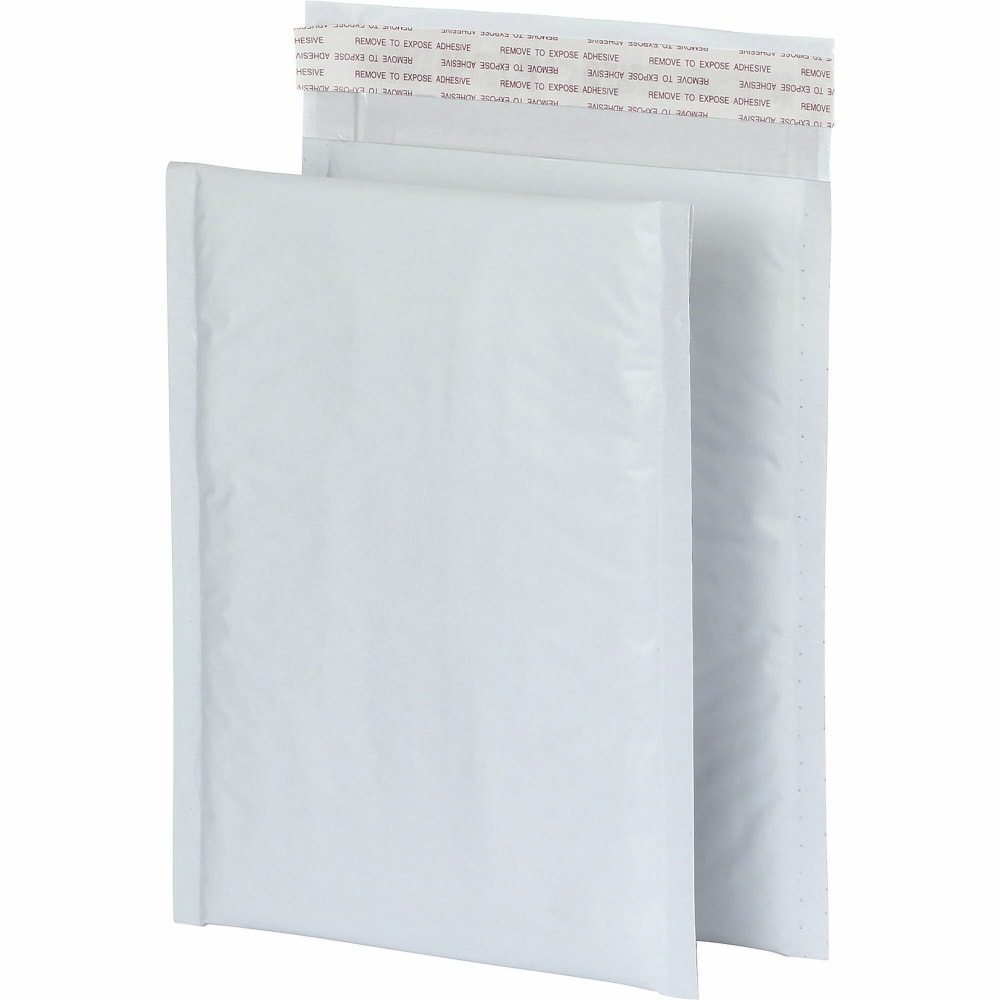 Quality Park Bubble Mailers - Bubble - 6in Width x 9in Length - Strip - White - Poly - 25 / Box MPN:95007