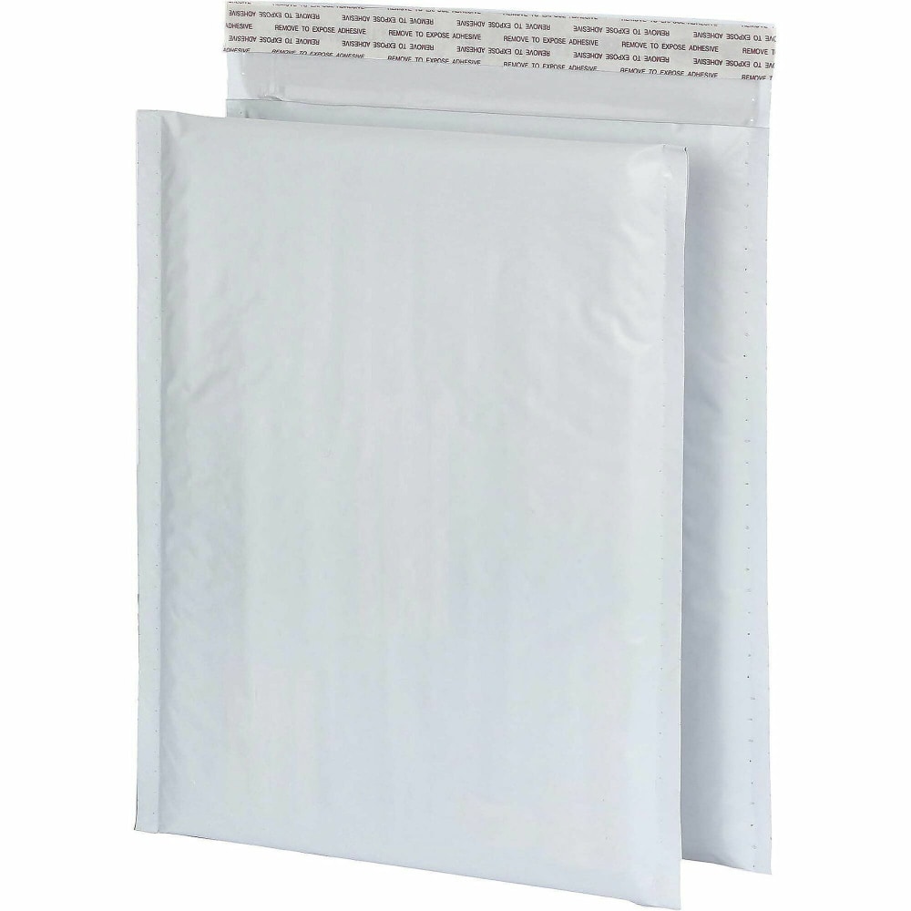Quality Park Poly Bubble Mailers - Bubble - 8 1/2in Width x 11in Length - Strip - White - Poly - 25 / Box MPN:95009