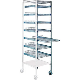 Quantum Partition Store Basket Cart with Add-On Unit & Wire Baskets 19-1/2
