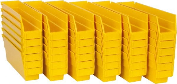 Plastic Hopper Shelf Bin: Yellow MPN:QSB100YLCS - Pkg Qty 36