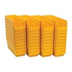 Plastic Hopper Shelf Bin: Yellow MPN:QSB101YLCS - Pkg Qty 36