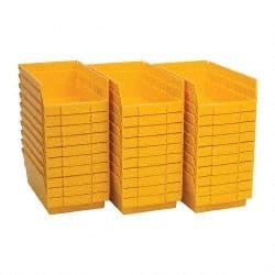 Plastic Hopper Shelf Bin: Yellow MPN:QSB102YLCS - Pkg Qty 30