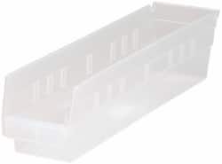 Plastic Hopper Shelf Bin: Clear MPN:QSB103CLCS - Pkg Qty 20