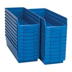 Plastic Hopper Shelf Bin: Blue MPN:QSB104BLCS - Pkg Qty 20