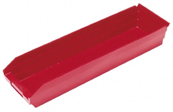 Plastic Hopper Shelf Bin: Red MPN:QSB104RDCS - Pkg Qty 20