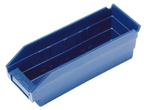 Plastic Hopper Shelf Bin: Blue MPN:QSB105BLCS - Pkg Qty 16