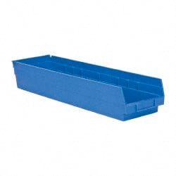 Plastic Hopper Shelf Bin: Blue MPN:QSB106BLCS - Pkg Qty 8