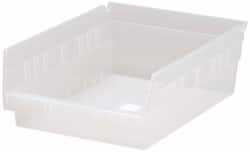 Plastic Hopper Shelf Bin: Clear MPN:QSB107CLCS - Pkg Qty 20