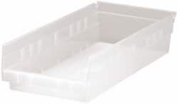 Plastic Hopper Shelf Bin: Clear MPN:QSB108CLCS - Pkg Qty 10