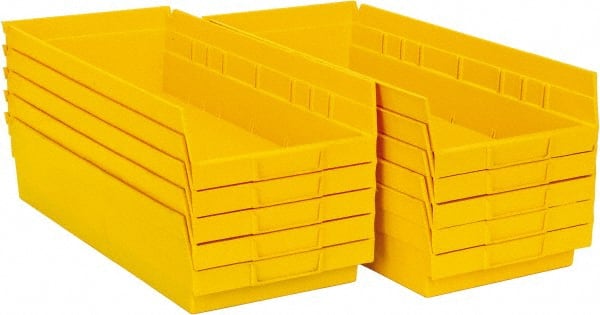Plastic Hopper Shelf Bin: Yellow MPN:QSB108YLCS - Pkg Qty 10