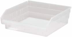 Plastic Hopper Shelf Bin: Clear MPN:QSB109CLCS - Pkg Qty 8