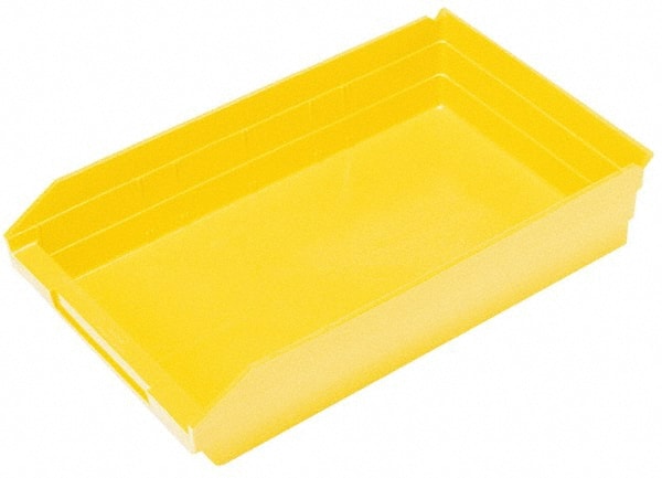 Plastic Hopper Shelf Bin: Yellow MPN:QSB110YLCS - Pkg Qty 8
