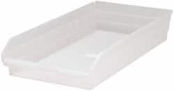 Plastic Hopper Shelf Bin: Clear MPN:QSB116CLCS - Pkg Qty 6