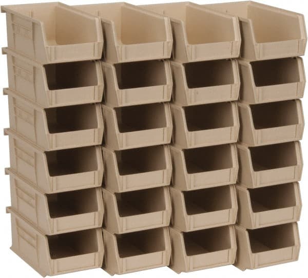 Plastic Hopper Stacking Bin: Ivory MPN:QUS220IVCS - Pkg Qty 24