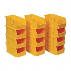 Plastic Hopper Stacking Bin: Yellow MPN:QUS230YLCS - Pkg Qty 12