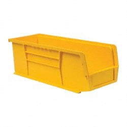 Plastic Hopper Stacking Bin: Yellow MPN:QUS234YLCS - Pkg Qty 12