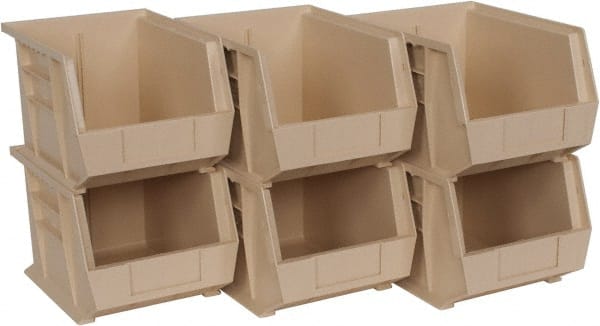 Plastic Hopper Stacking Bin: Ivory MPN:QUS239IVCS - Pkg Qty 6