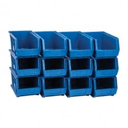 Plastic Hopper Stacking Bin: Blue MPN:QUS240BLCS - Pkg Qty 12