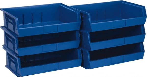Plastic Hopper Stacking Bin: Blue MPN:QUS245BLCS - Pkg Qty 6
