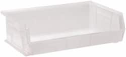 Plastic Hopper Stacking Bin: Clear MPN:QUS245CLCS - Pkg Qty 6