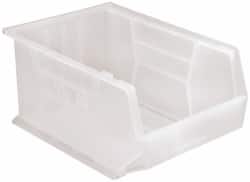 Plastic Hopper Stacking Bin: Clear MPN:QUS255CLCS - Pkg Qty 4