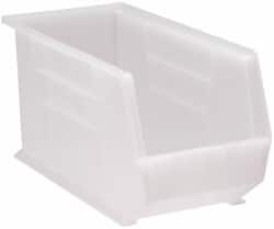 Plastic Hopper Stacking Bin: Clear MPN:QUS265CLCS - Pkg Qty 6