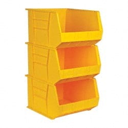 Plastic Hopper Stacking Bin: Yellow MPN:QUS270YLCS - Pkg Qty 3