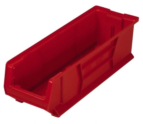 Plastic Hopper Stacking Bin: Red MPN:QUS950RDCS - Pkg Qty 6