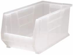 Plastic Hopper Stacking Bin: Clear MPN:QUS953CLCS - Pkg Qty 4