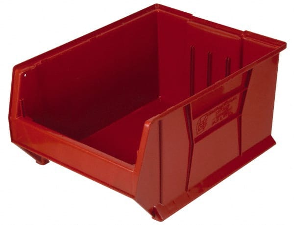 Plastic Hopper Stacking Bin: Red MPN:QUS953RDCS - Pkg Qty 4