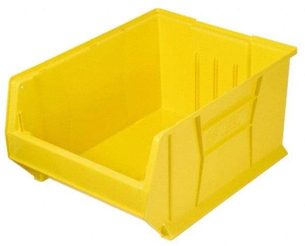 Plastic Hopper Stacking Bin: Yellow MPN:QUS953YLCS - Pkg Qty 4