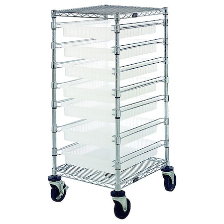 Bin Cart, 1, 200 lb Load Capacity, 24 in Overall L, 45 in Overall H, 21 in Overall W MPN:BC212439M2CL