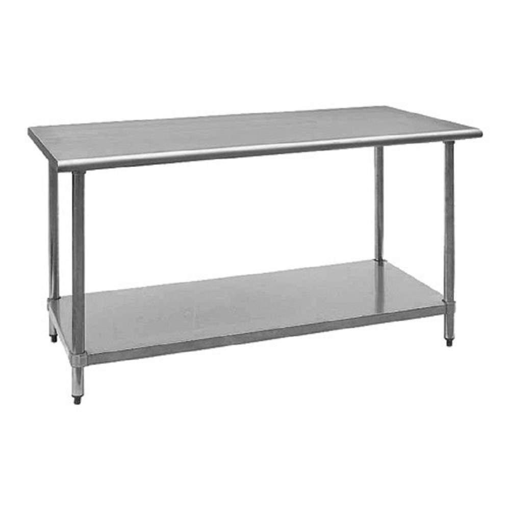 Quantum Stainless Steel Work Table With Adjustable Under-Shelf, 34inH x 60inW x 24inD, Silver MPN:SST-2460U