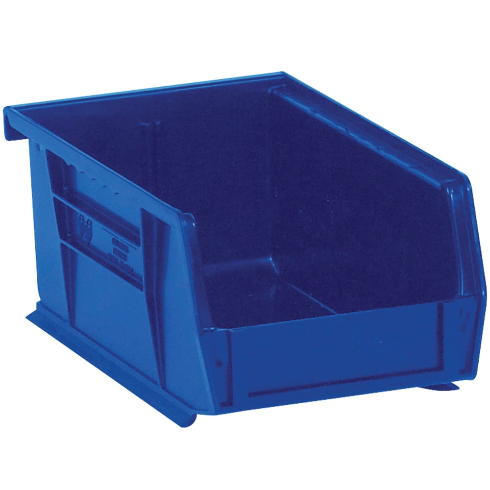 Partners Brand Plastic Stack & Hang Bin Boxes, Small Size, 7 3/8in x 4 1/8in x 3in, Blue, Pack Of 24 MPN:BINP0743B