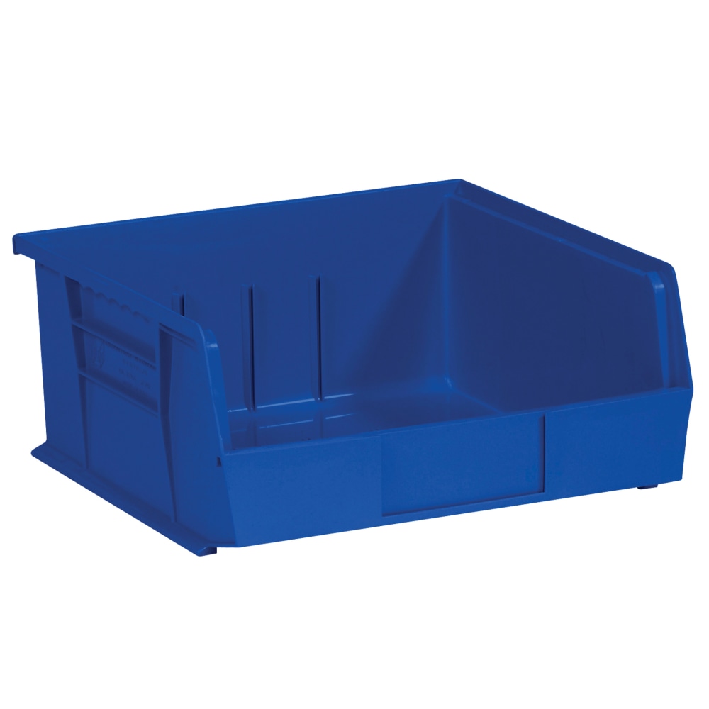 Partners Brand Plastic Stack & Hang Bin Storage Boxes, Small Size, 5in x 11in x 10 7/8in, Blue, Case Of 6 MPN:BINP1111B
